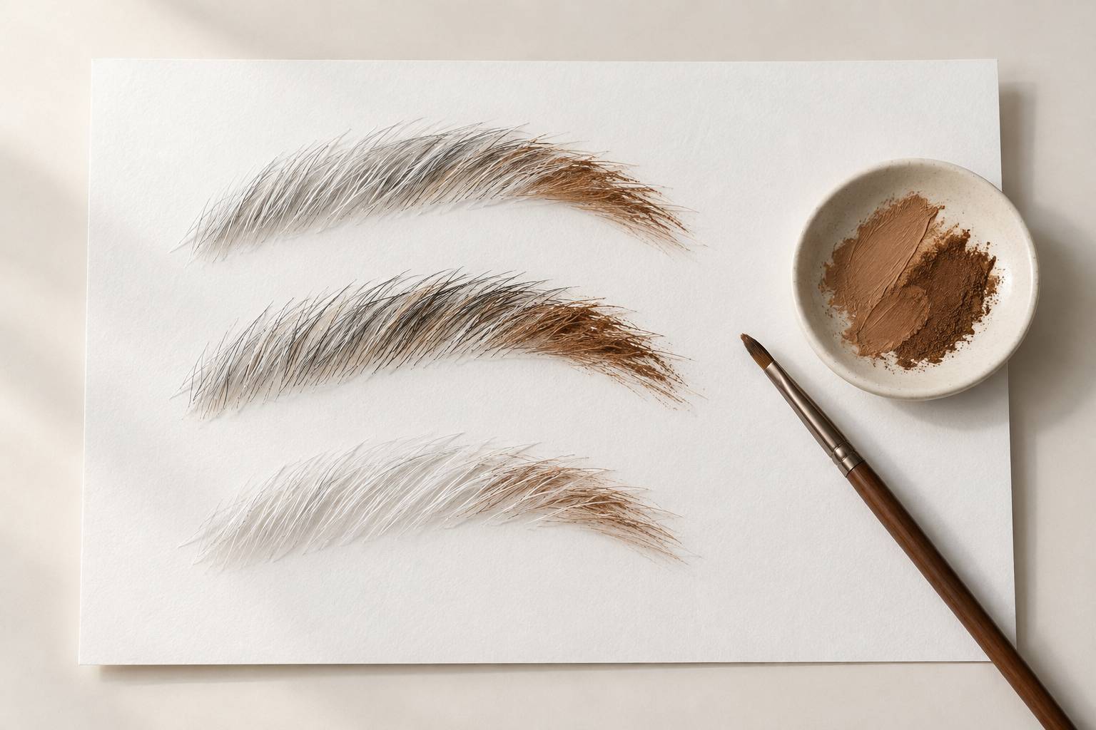 Illustration éditoriale du sujet : Sopracciglia grigie o bianche: perché il colore non tiene