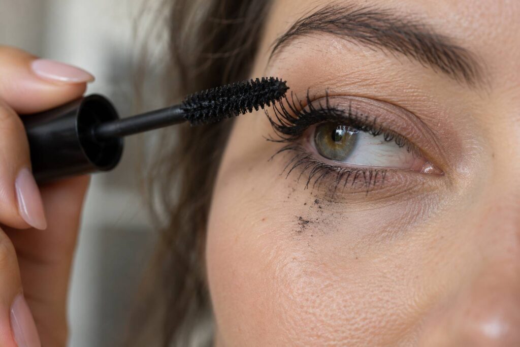 Plan de détail illustrant le sujet de l'article : Mascara: perché sbava sotto l’occhio e da cosa dipende